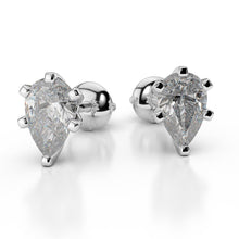 Prong Set F Vs1 4.00 Ct Genuine Diamonds Women Studs Earrings White Gold