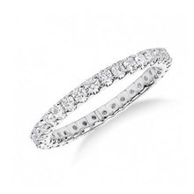Prong Set Round Cut 1.65 Ct Real Diamond Women Engagement Band WG 14K