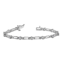 Prong Set Round Genuine Diamond Lady Tennis Bracelet White Gold 14K 2.60 Ct