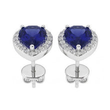 natural round sapphire 5.20ct earring top view