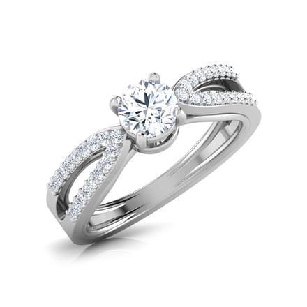 Prong Set Solitaire With Accent 2.50 Ct Round Cut Real Diamonds Ring