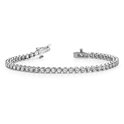 Prong Setting Round Cut 5 Ct Real Diamonds Tennis Bracelet White Gold