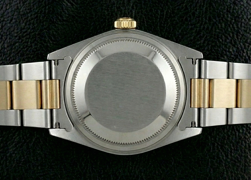 Quick Set Rolex Watch Oyster Band No Holes Datejust Rolex Two Tone QUICK SET