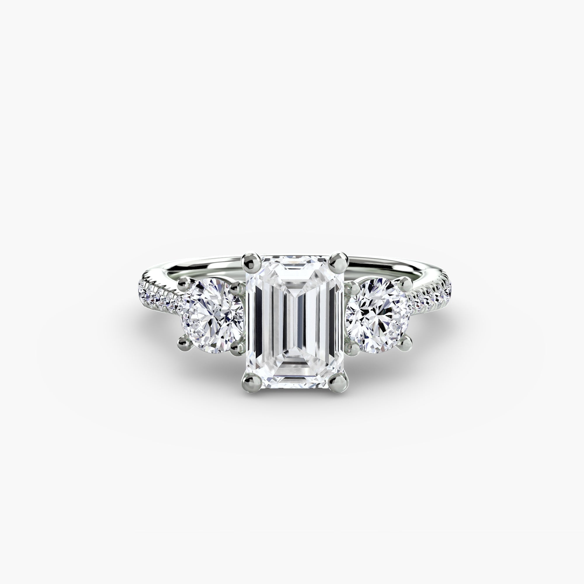 Gemstone Round Cut Setting in Gold – back view