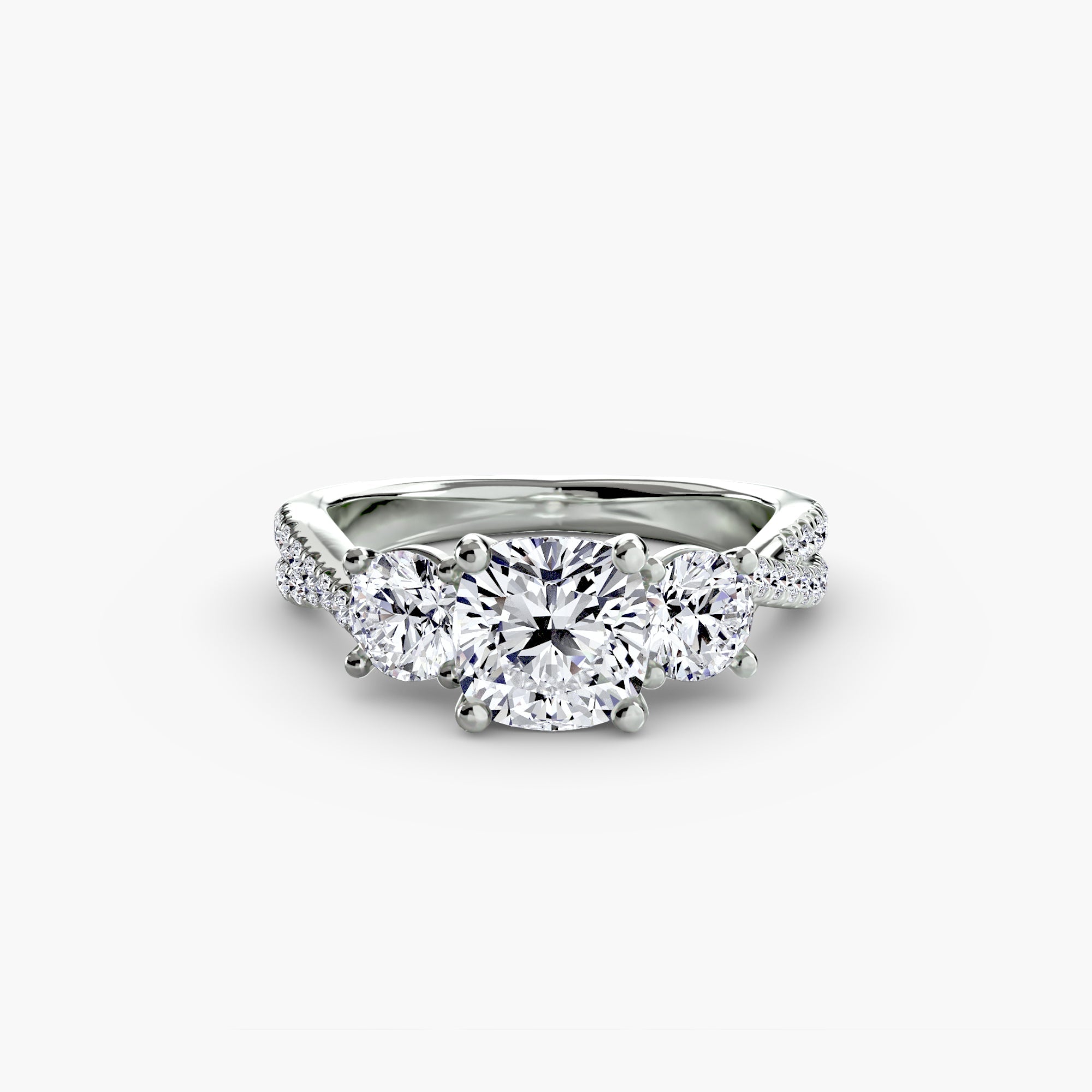 Setting Gold with Diamond – side view