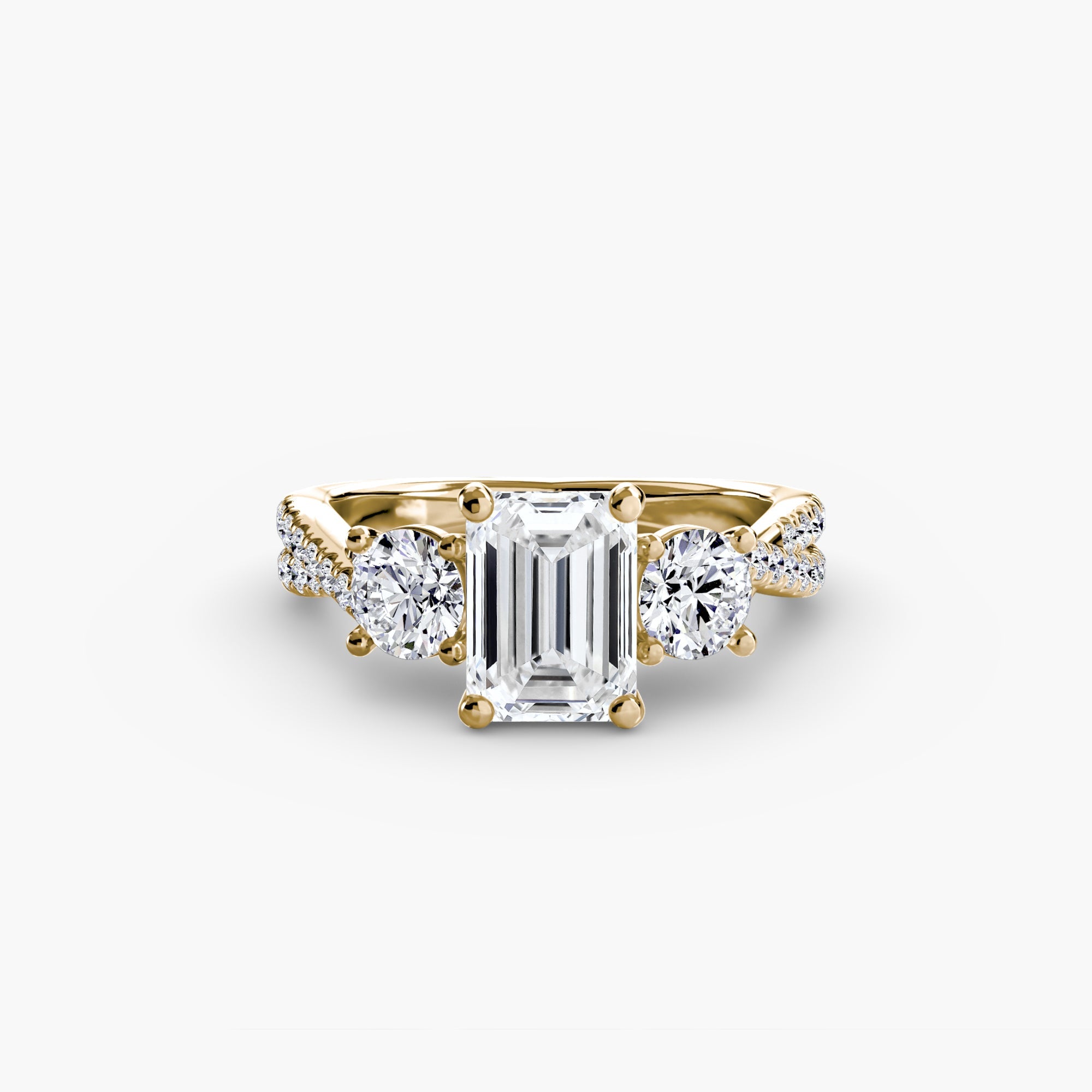 Diamond Setting 0.77-ct Gold – top view