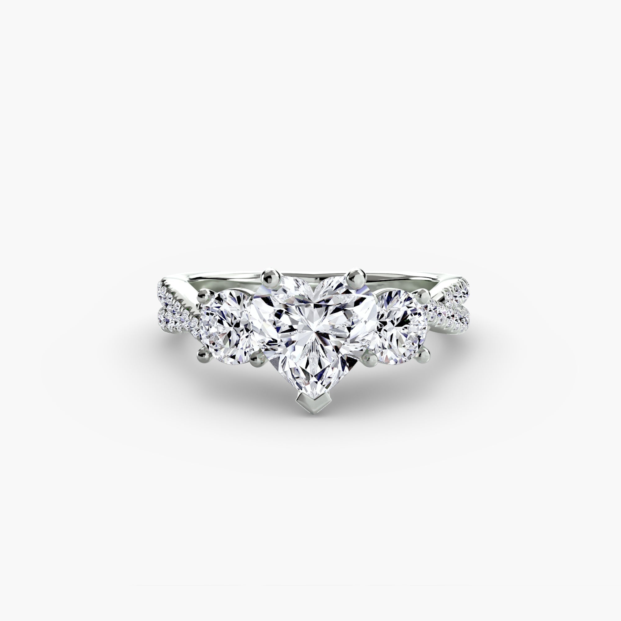 Custom Diamond Setting 0.77 ct – back view