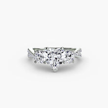 Custom Diamond Setting 0.77 ct – back view