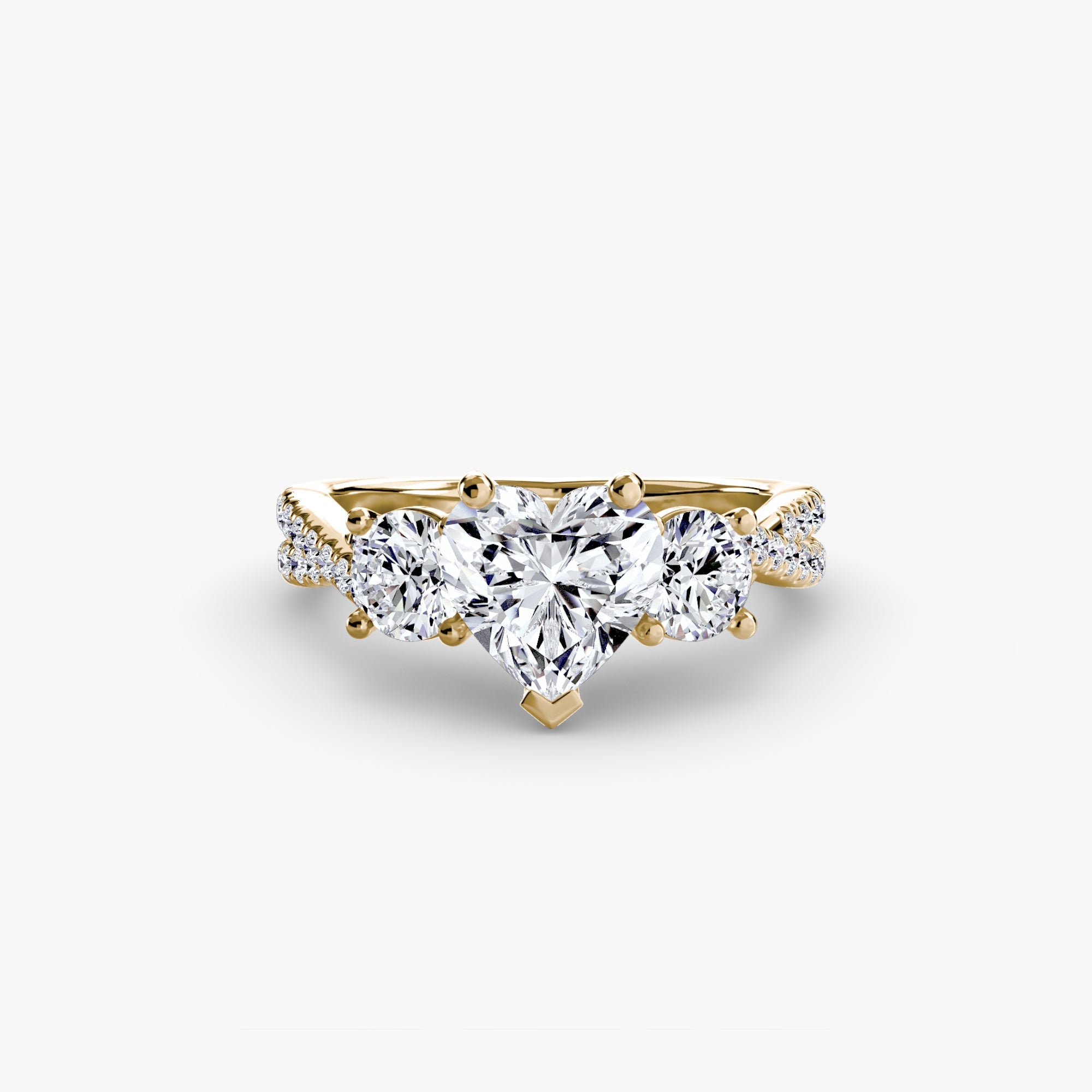 Diamond Setting 0.77-ct Gold – back view