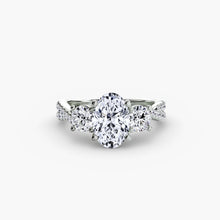 Earth-Mined Diamond Setting 0.77 ct Gold – angle view