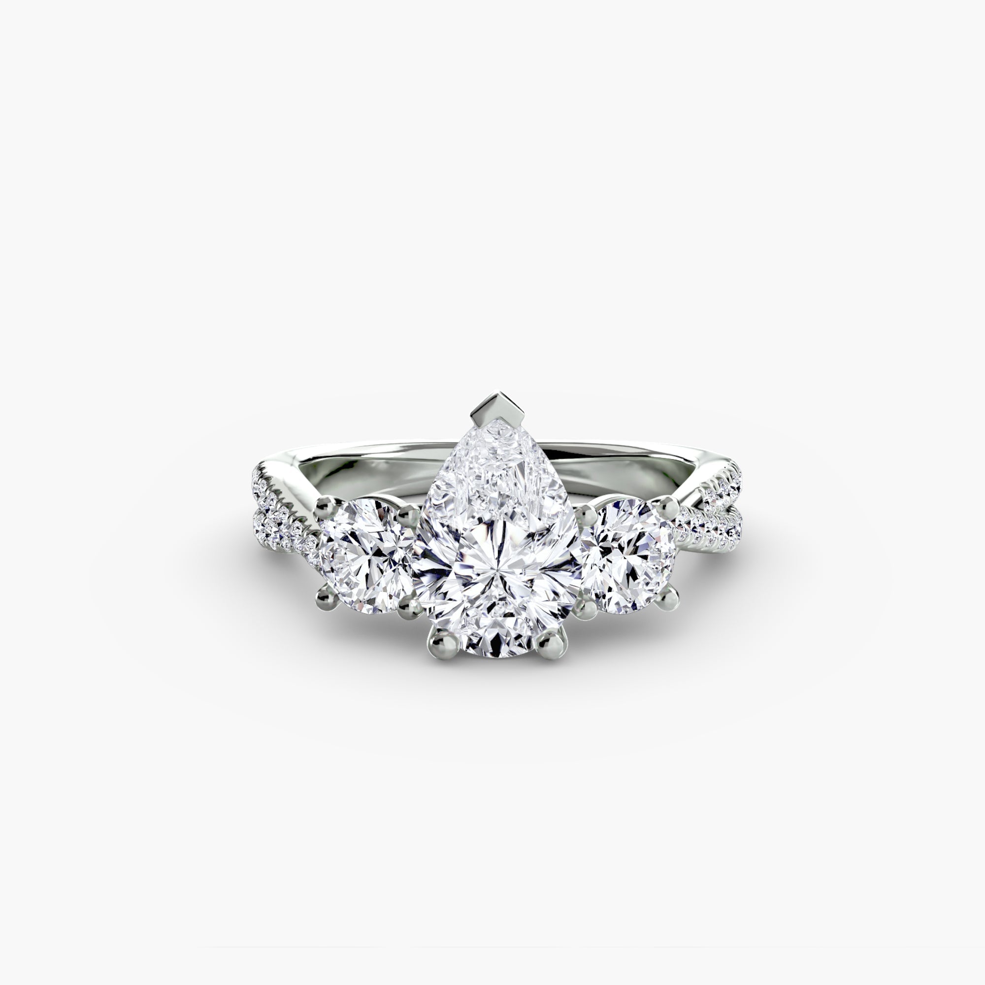 Setting Gold with Diamond – profile view