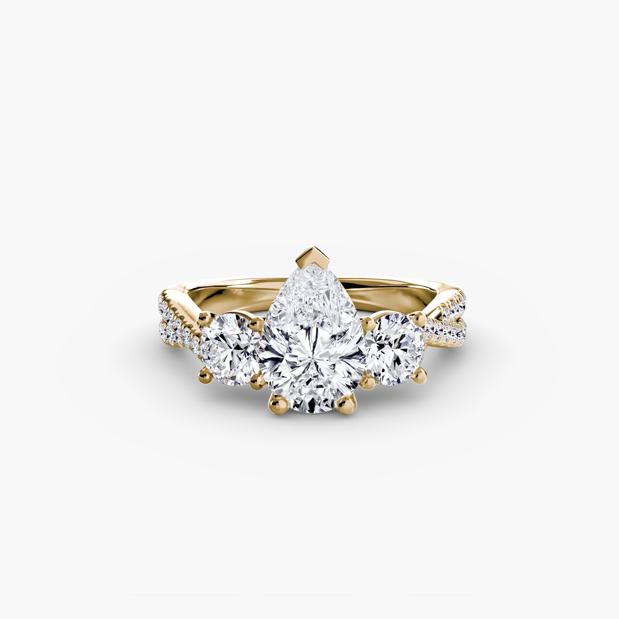 Earth-Mined Diamond Setting – profile view