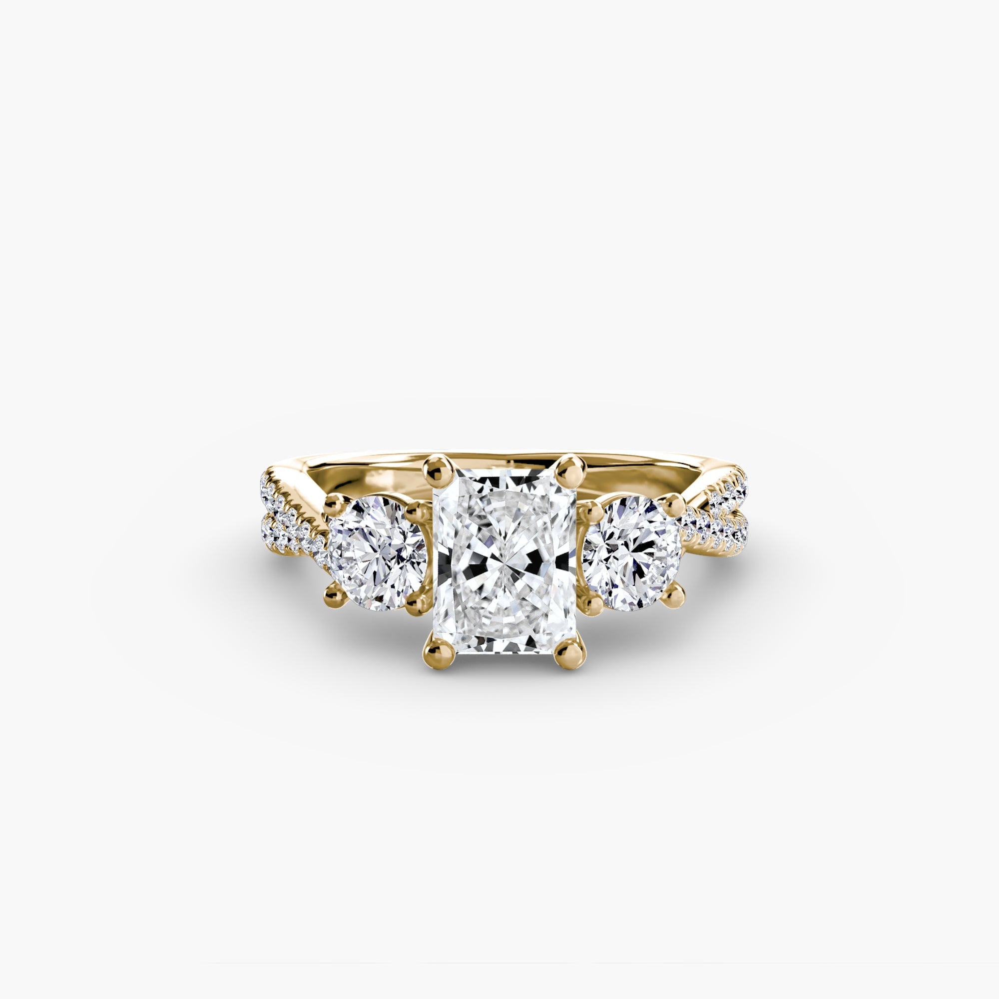 Custom Diamond Setting 0.77 ct – detail view