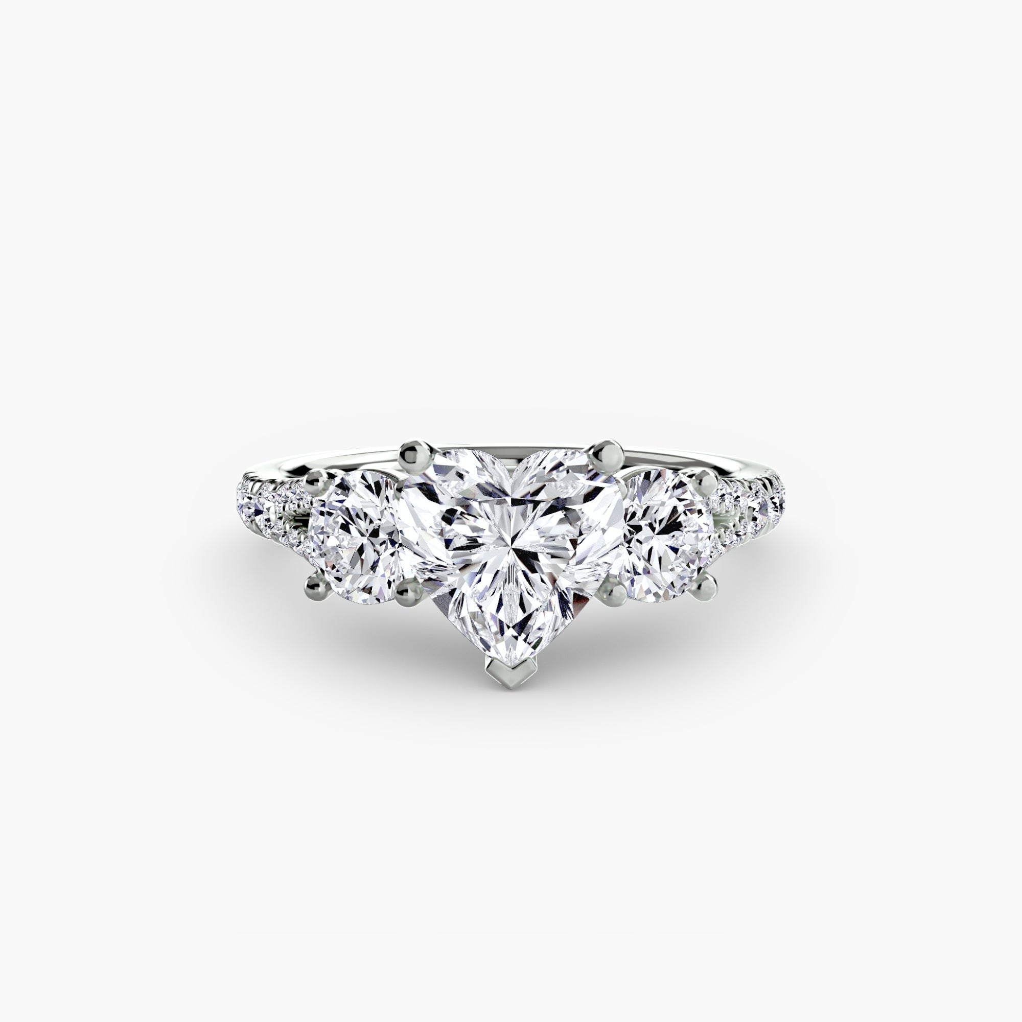 Round Brilliant Fine Diamond ring in Gold – detail view