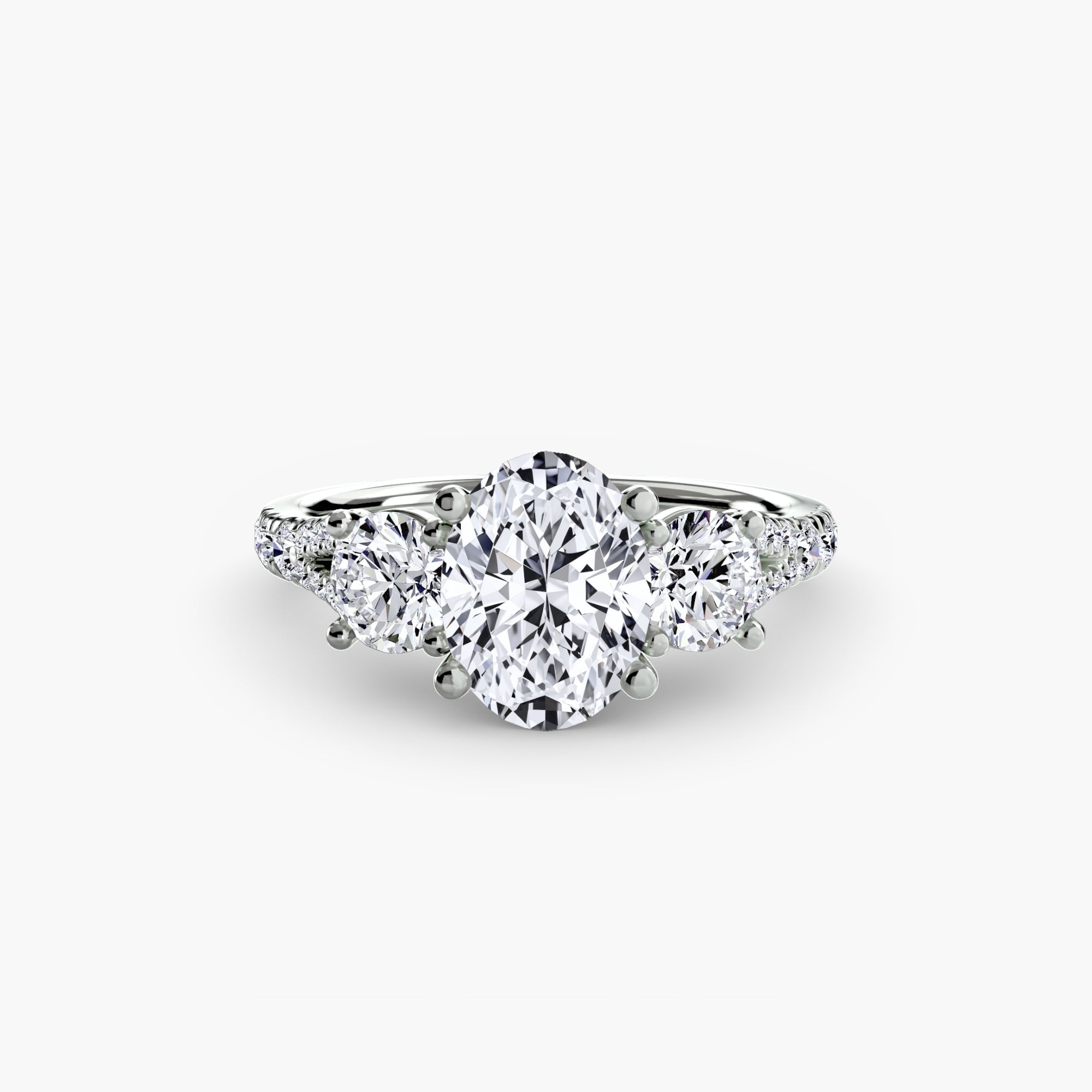 Luxury Fine Diamond Setting 0.77 ct – profile view