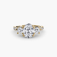 Fine Diamond Round Brilliant Setting in Gold – profile view