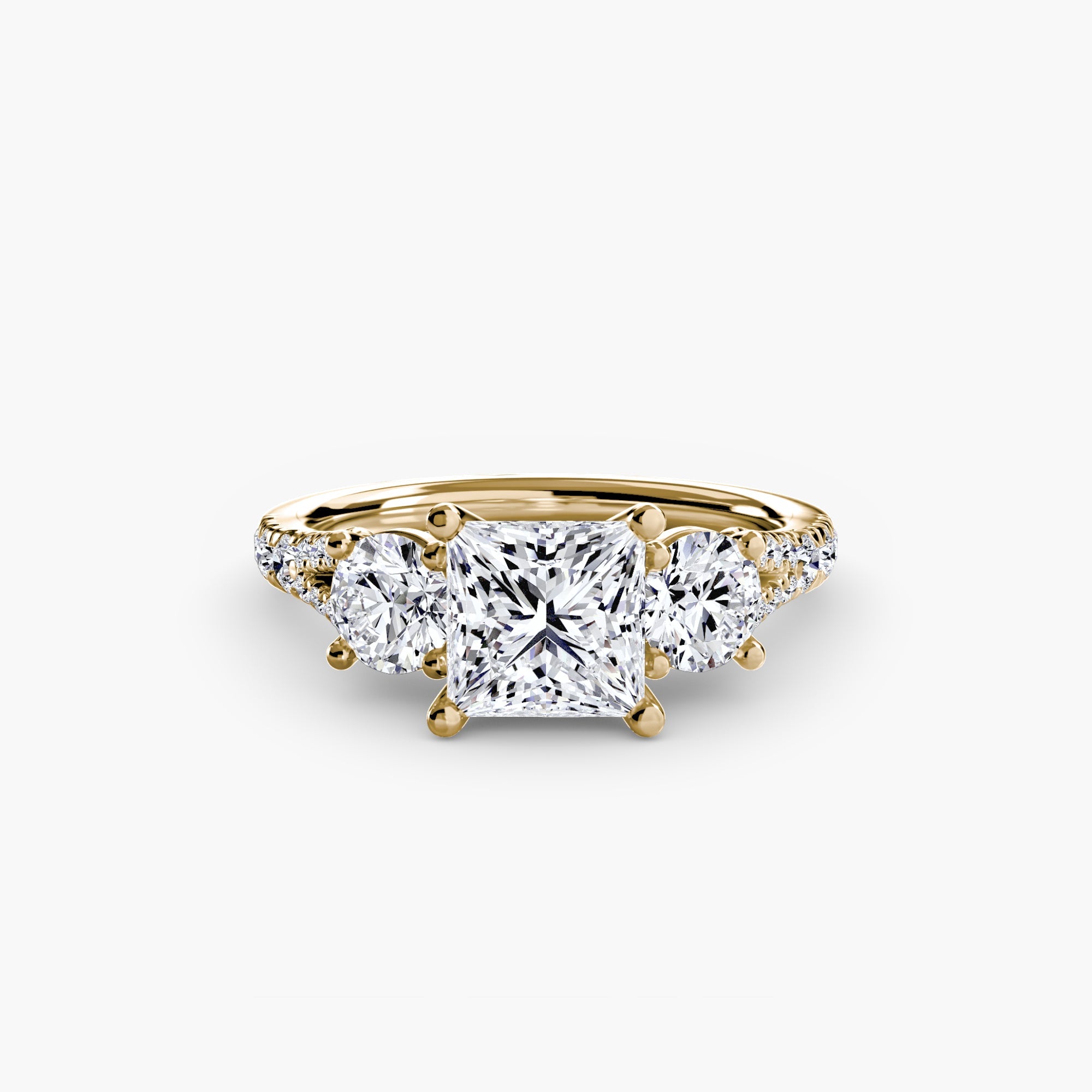 Fine Diamond Setting 0.77-ct Gold – side view