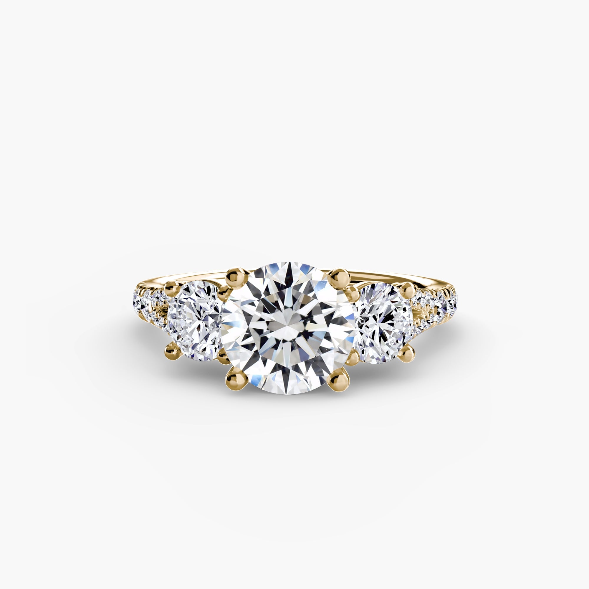 Real Fine Diamond Setting 0.77 ct Gold – front view