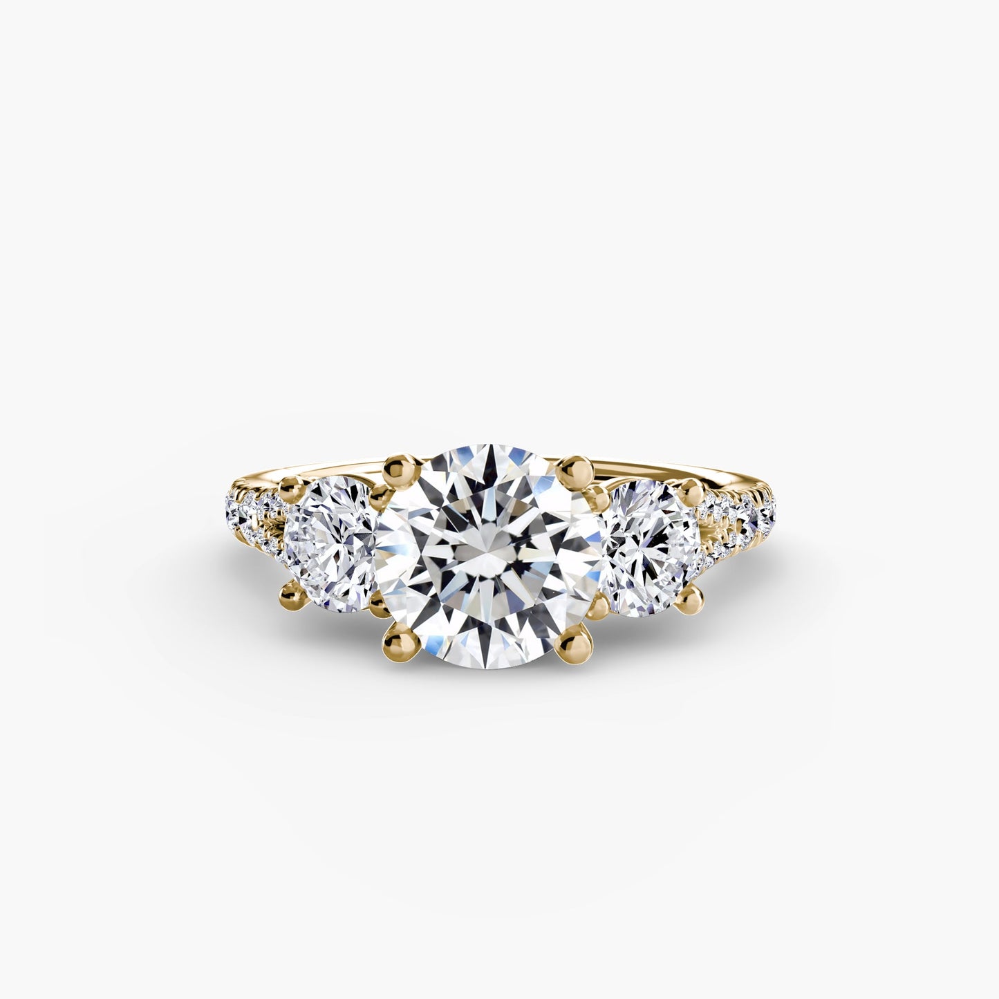 Real Fine Diamond Setting 0.77 ct Gold – front view
