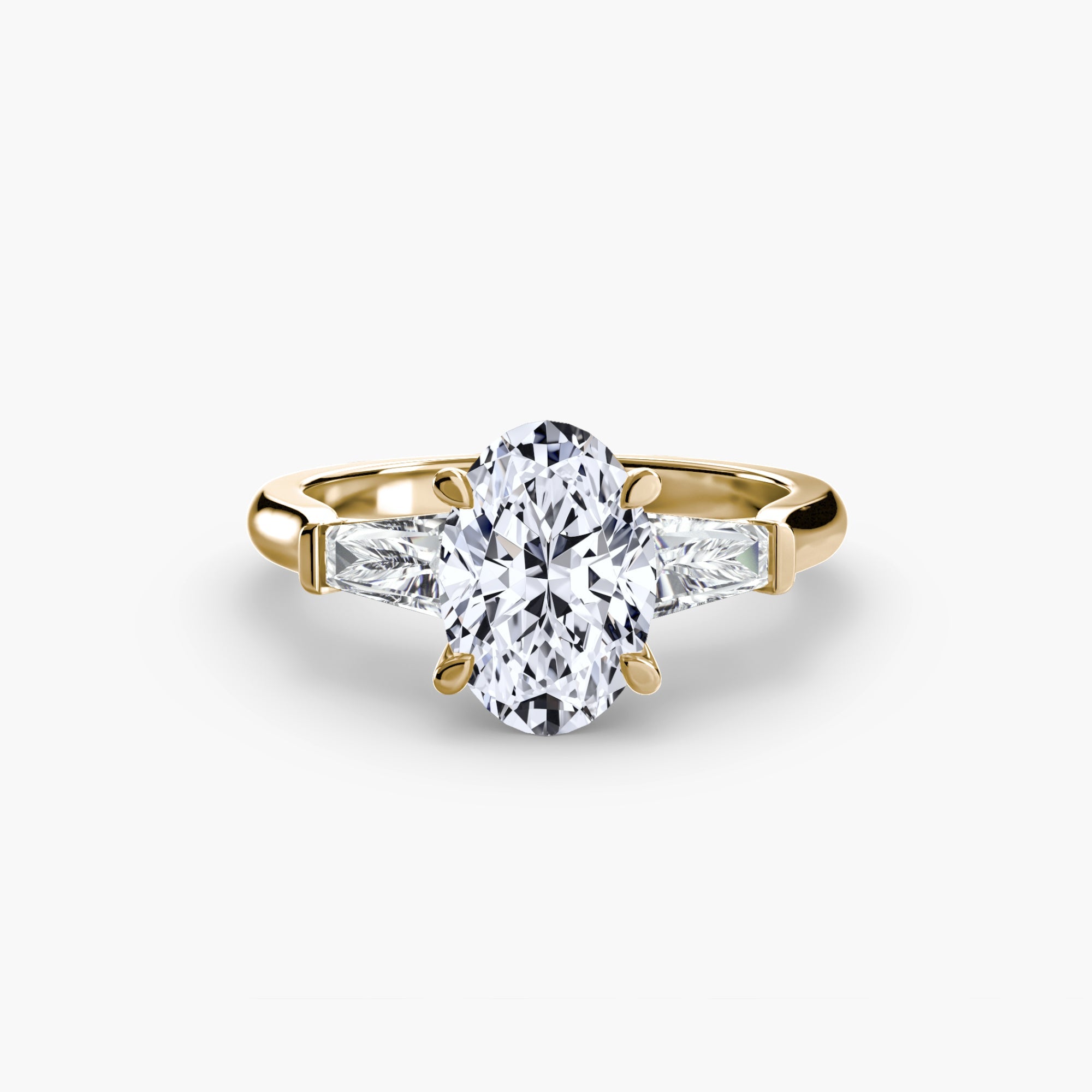 Earth-Mined Fine Diamond Setting 0.70 ct Gold – angle view