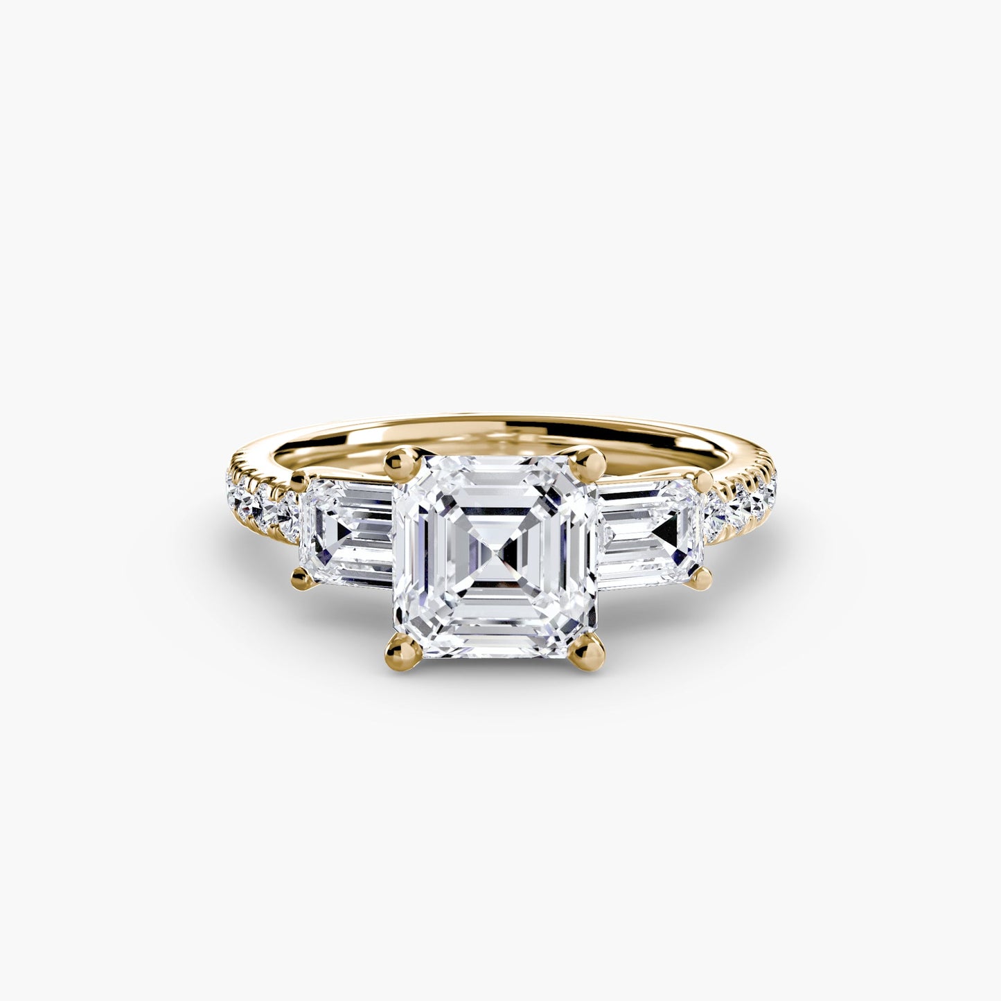 Brilliant Diamond Round Brilliant Setting in Gold – alternate view