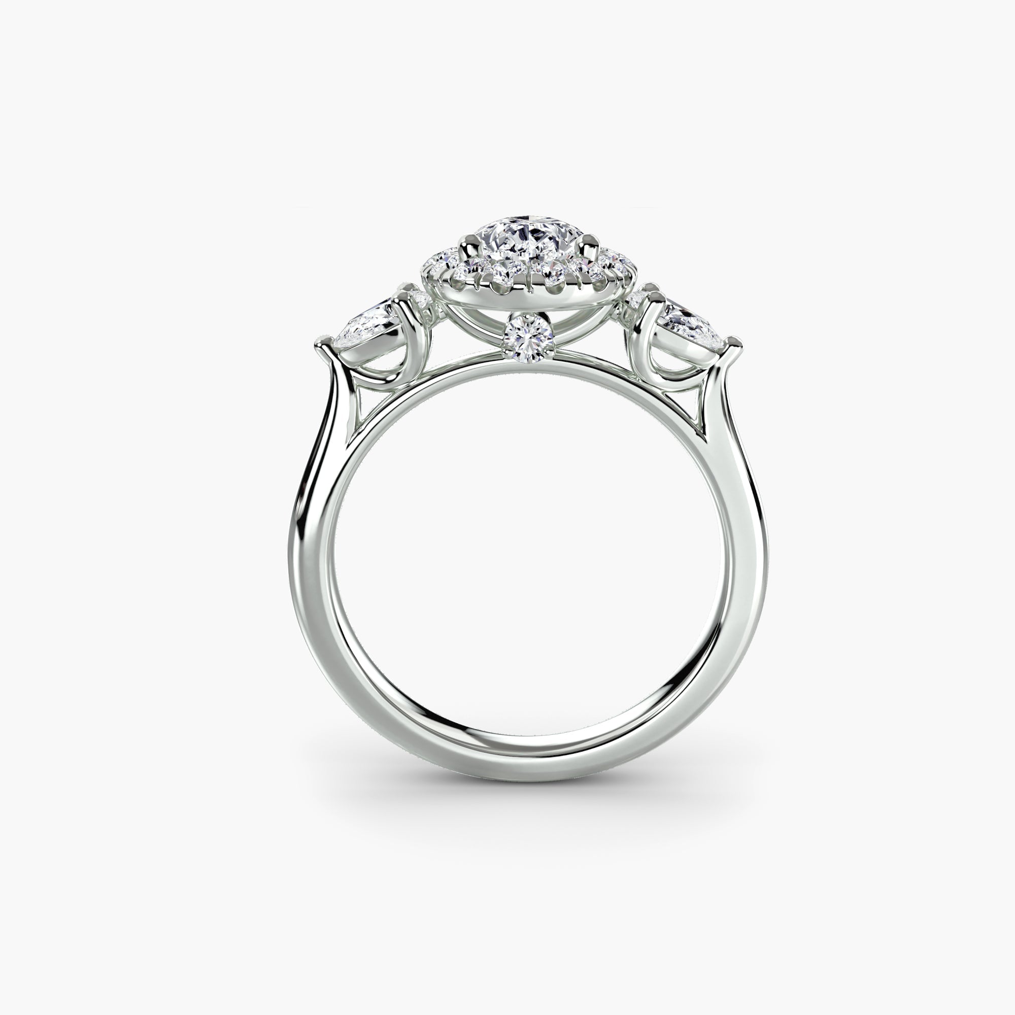 Genuine Fine Diamond Setting 0.52 ct Gold – front view