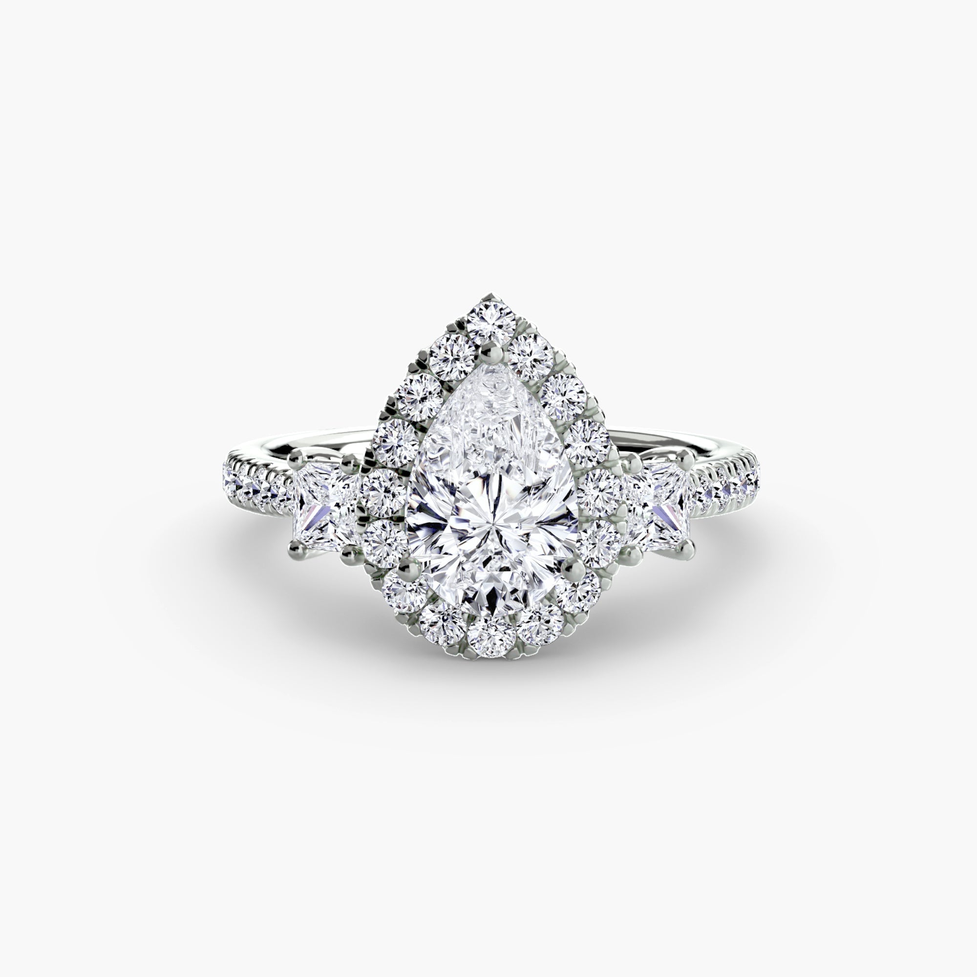 Setting Gold with Brilliant Diamond – top view