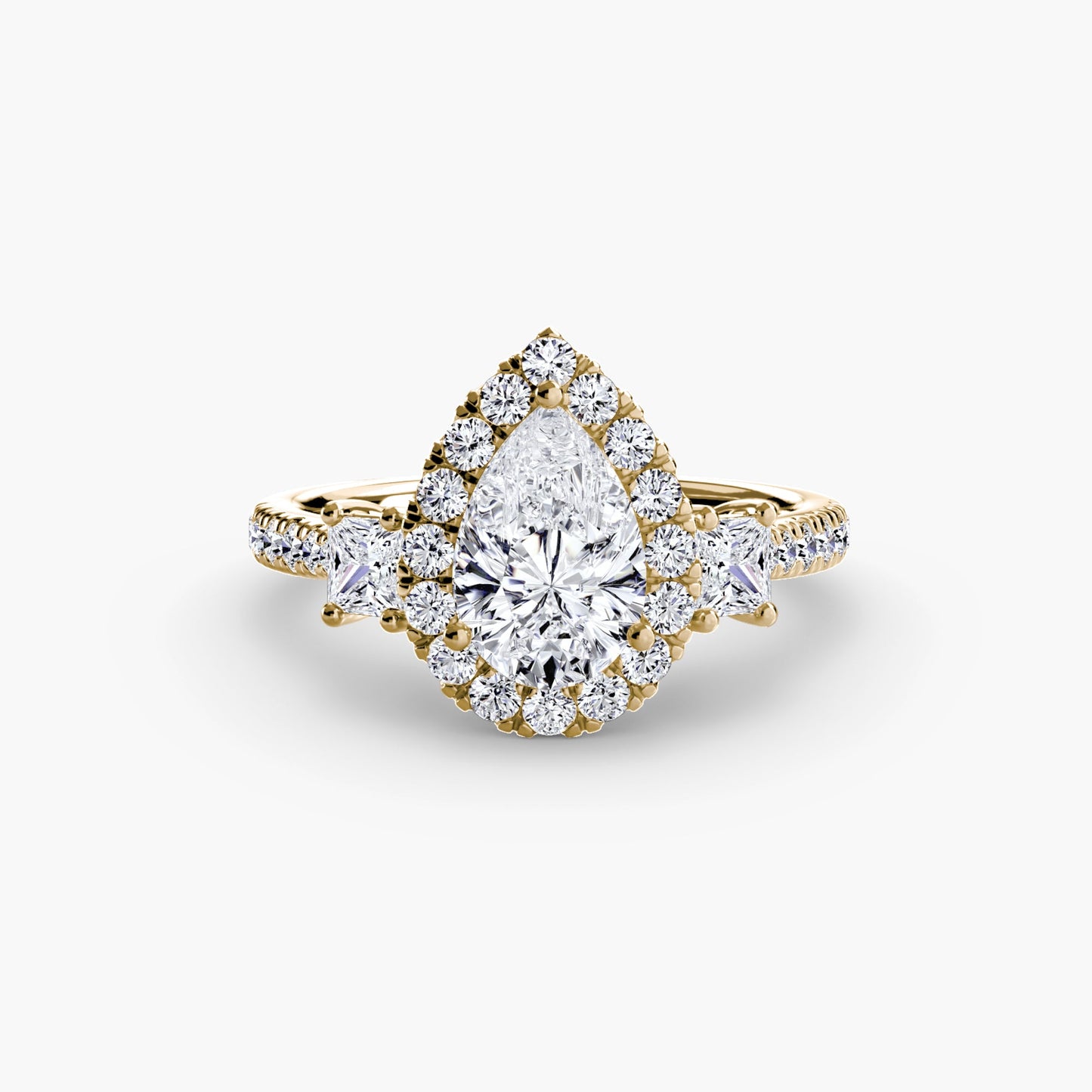 Real Brilliant Diamond Setting 0.69 ct Gold – top view