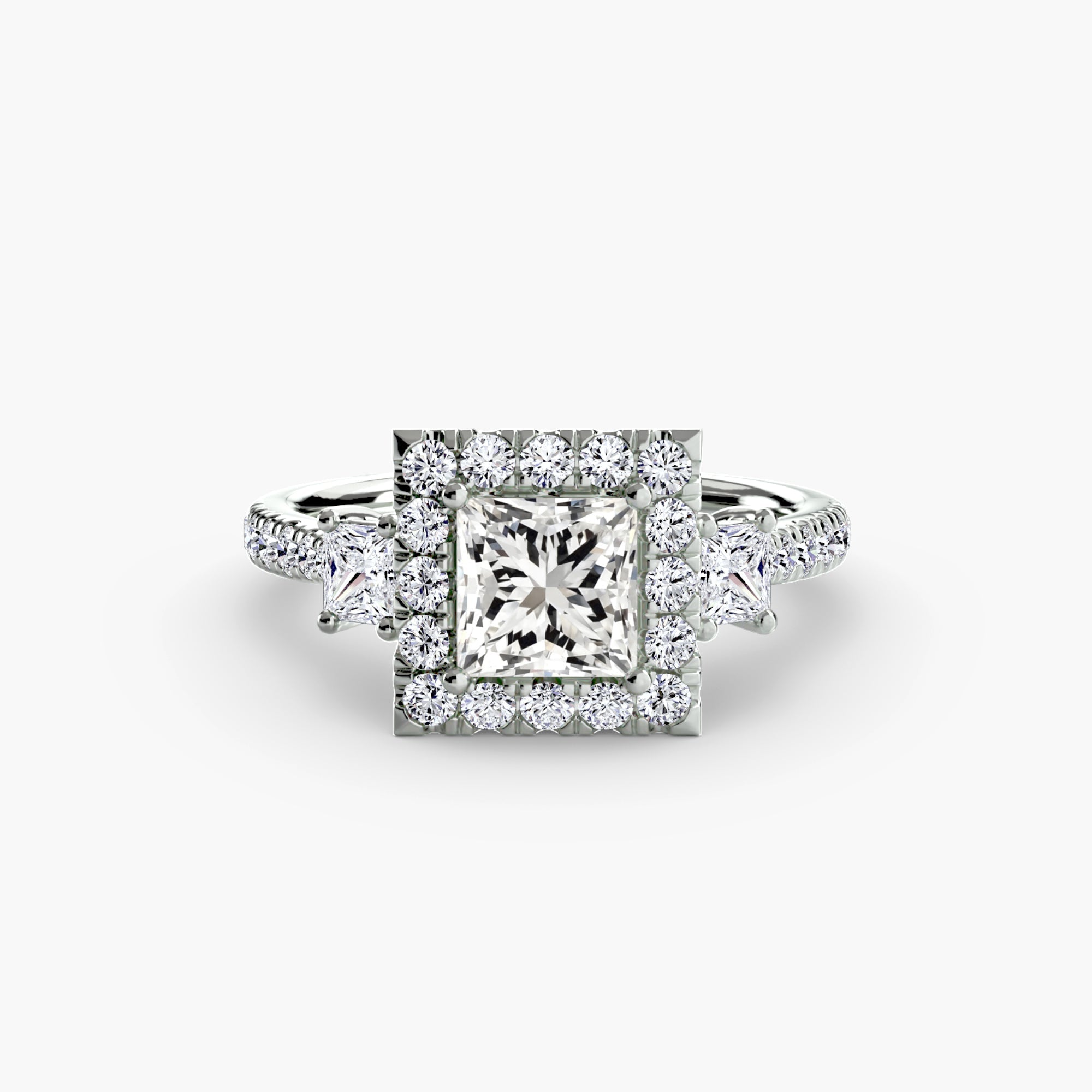 Brilliant Diamond Round Brilliant Setting in Gold – side view