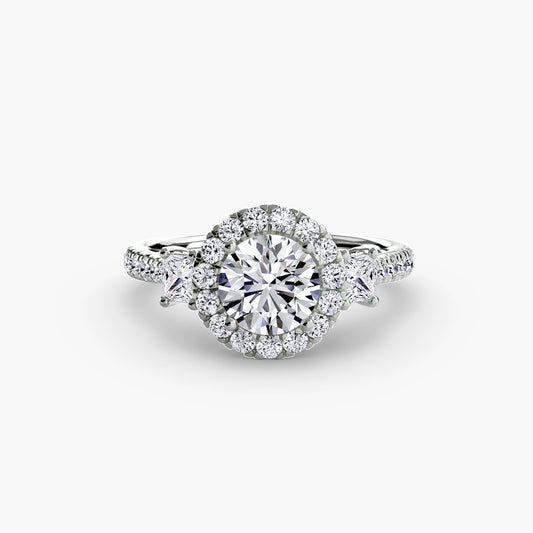 Brilliant Diamond Round Brilliant Setting in Gold – main view