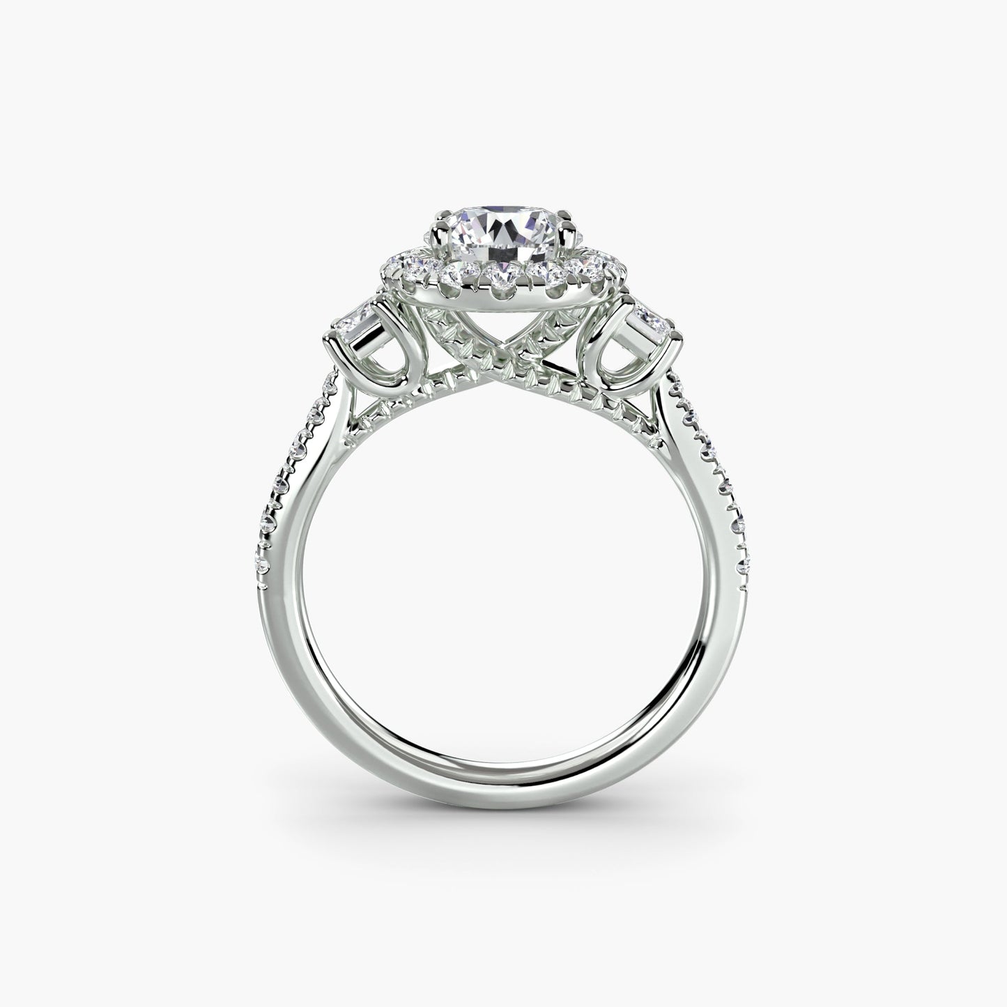Round Brilliant Brilliant Diamond ring in Gold – front view