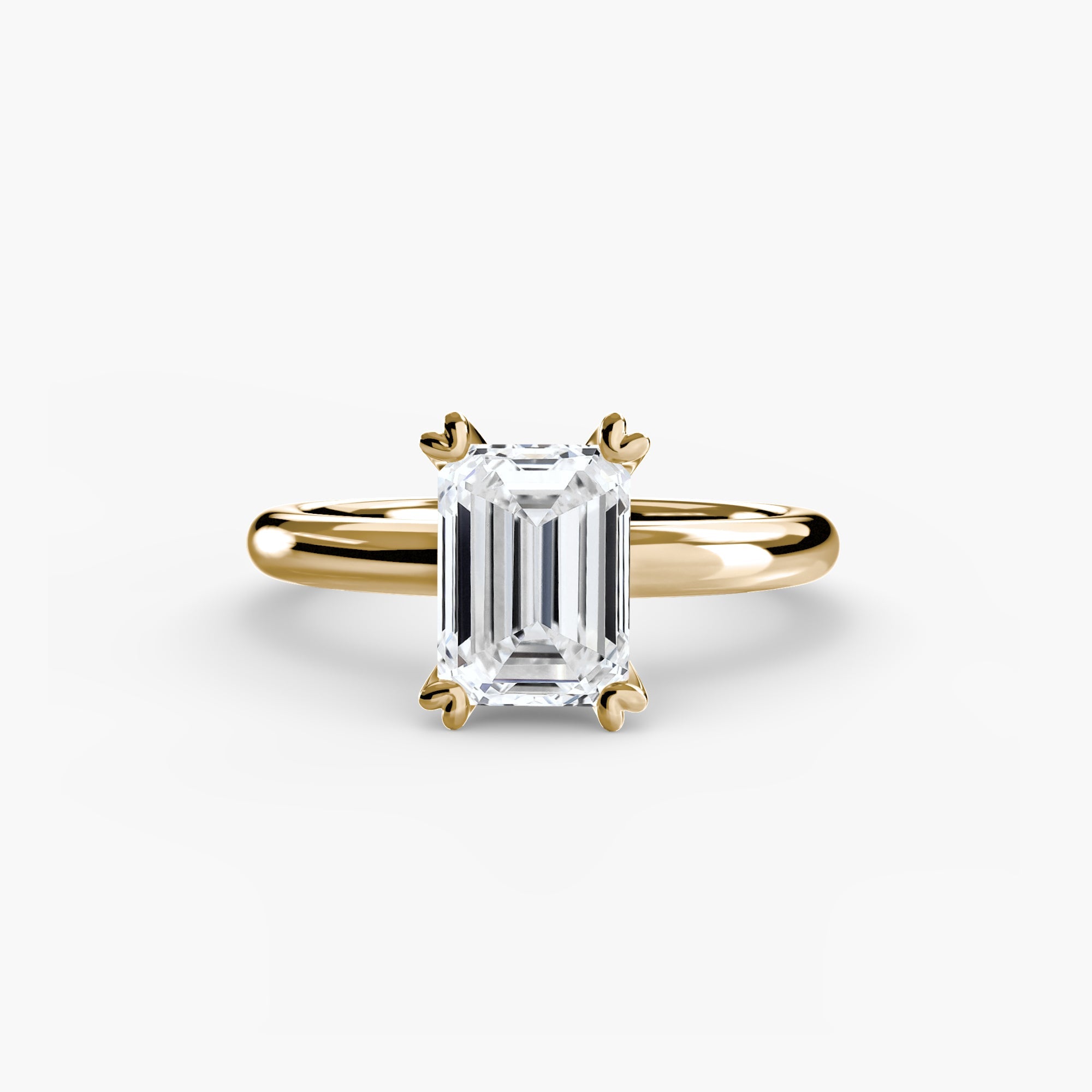 Fine Diamond ring in Gold – back view