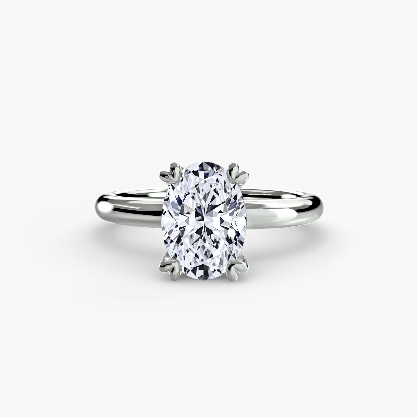 Authentic Fine Diamond Setting – profile view