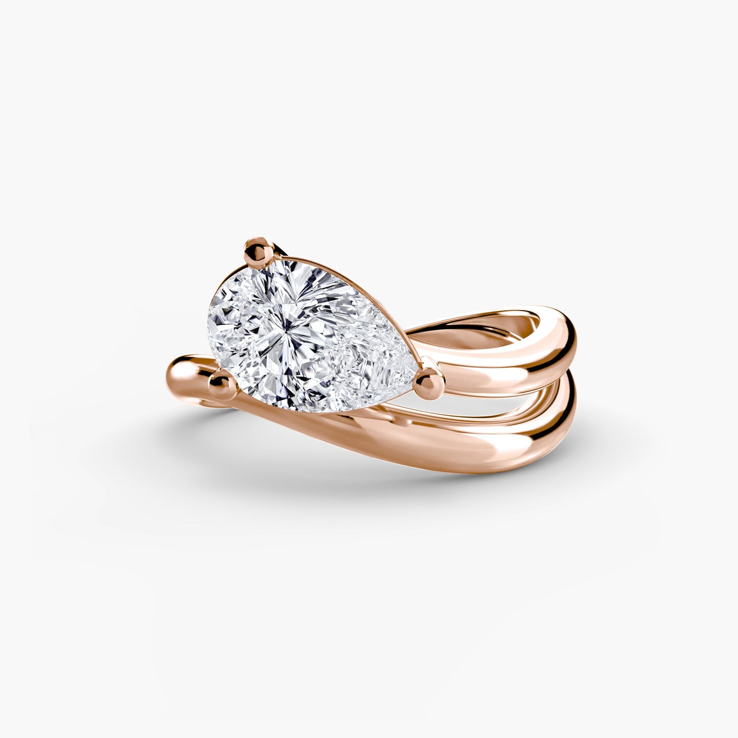Brilliant Diamond Setting -ct Gold – angle view