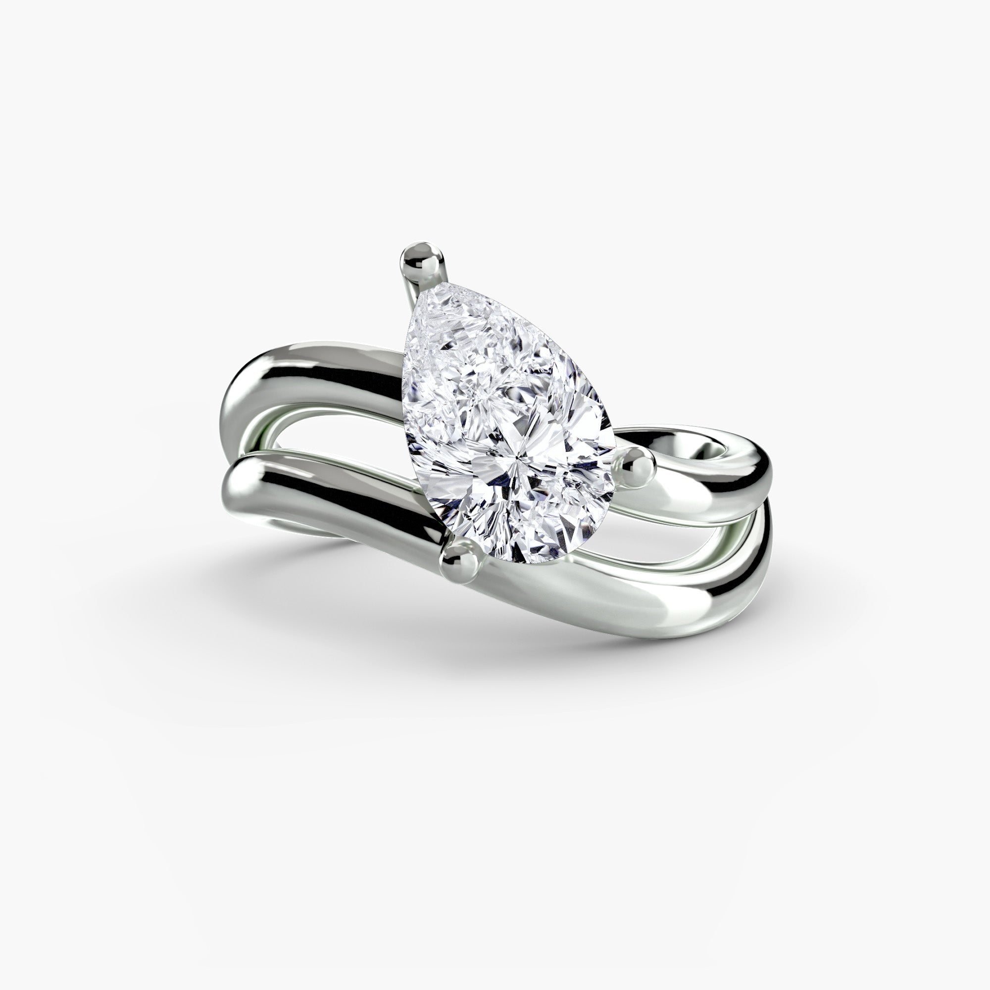 Earth-Mined Brilliant Diamond Setting – profile view