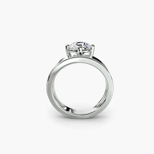 Authentic Fine Diamond Setting – front view