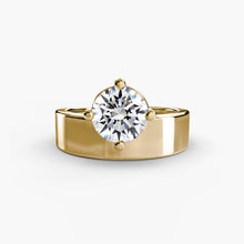 Fine Diamond Setting in Gold – side view