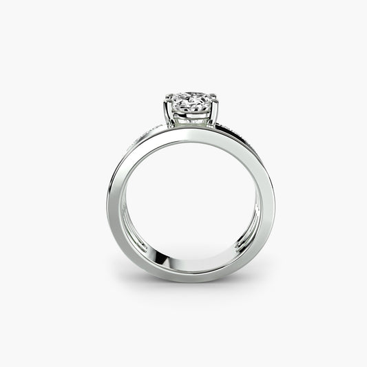 Setting Gold with Fine Diamond – front view