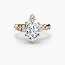 Precious Stone Round Brilliant Setting in Gold – alternate view