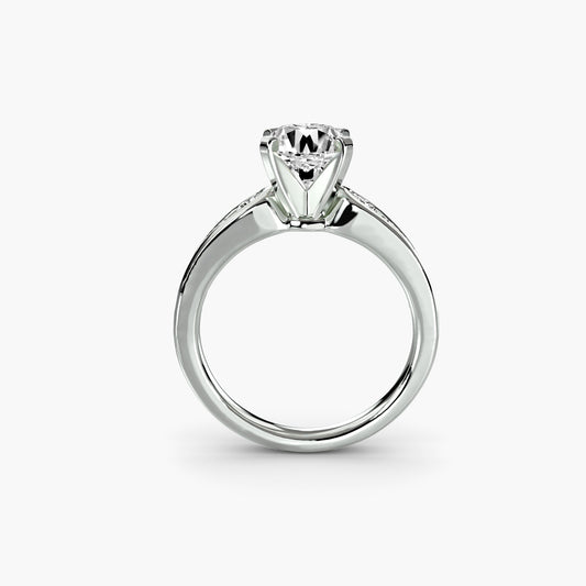 Luxury Precious Stone Setting ct – front view