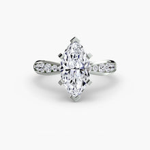 Gemstone Round Cut Setting in Gold – main view