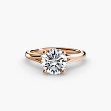 Brilliant Diamond Setting in Gold – angle view