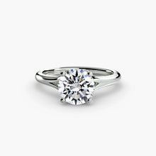Brilliant Diamond Setting in Gold – profile view