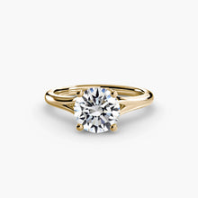 Setting Gold with Brilliant Diamond – top view