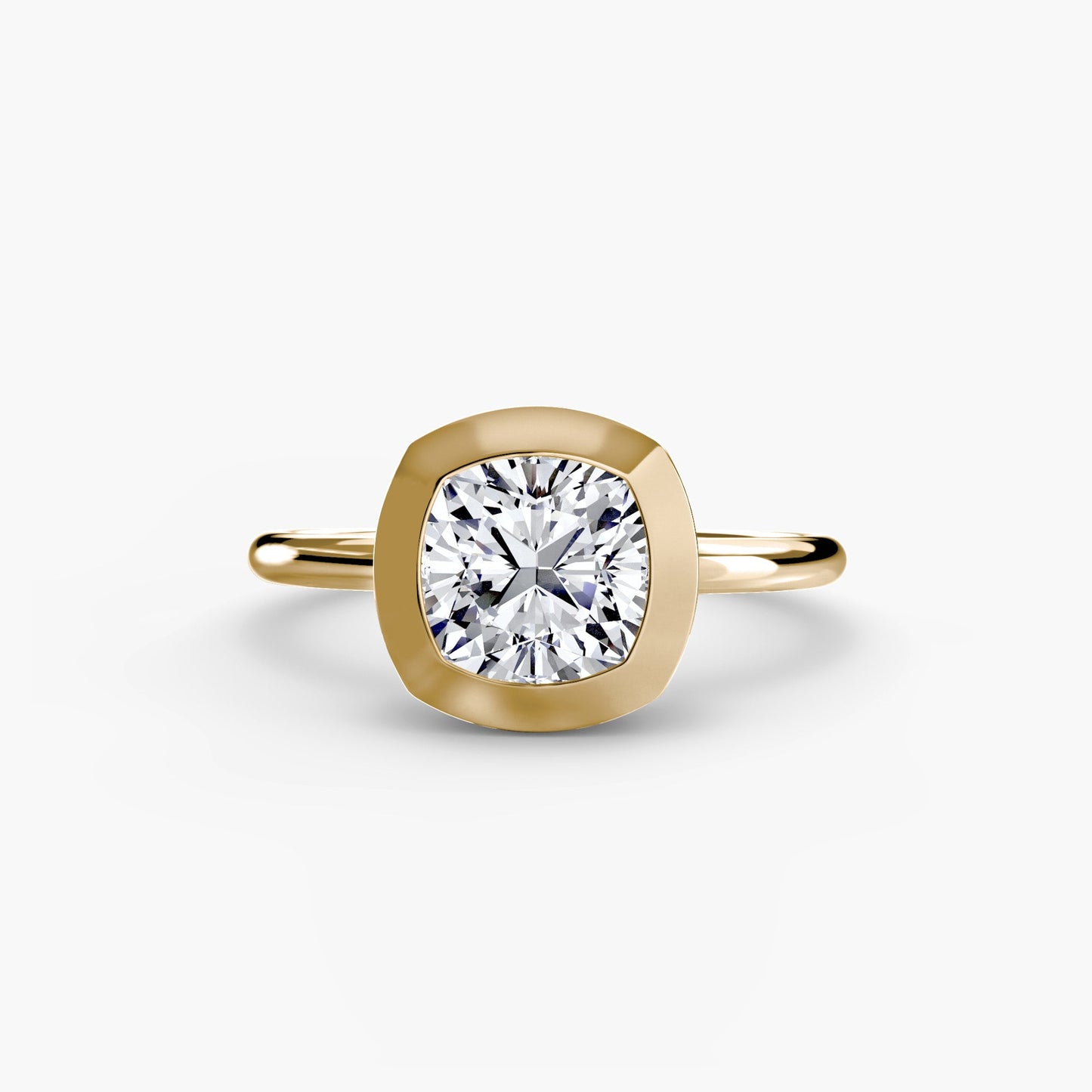 Gemstone Setting in Gold – angle view