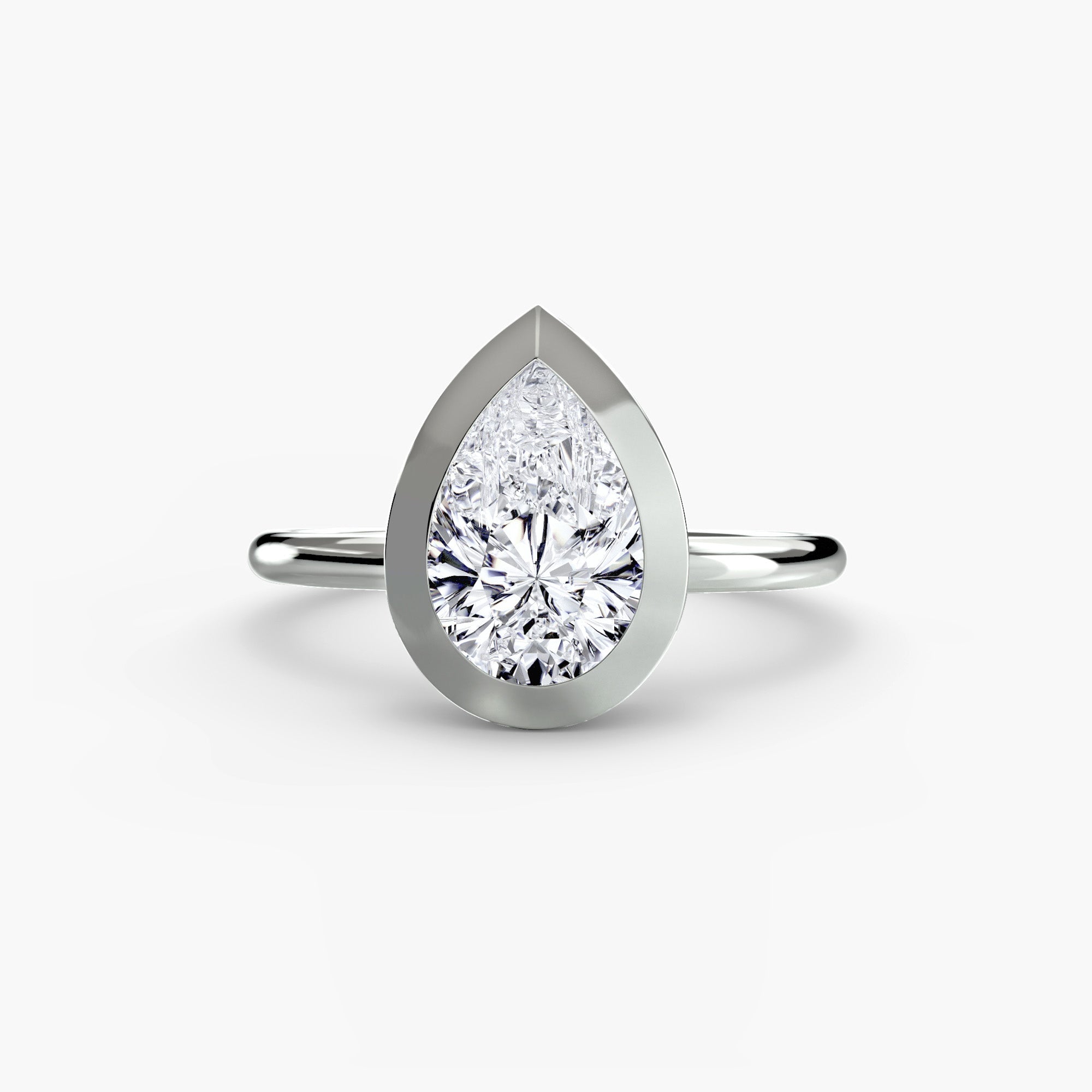 Gemstone ring in Gold – top view