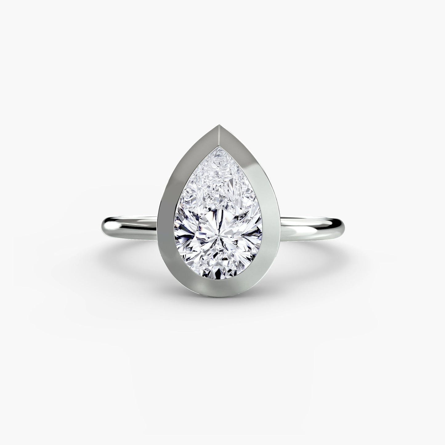 Gemstone ring in Gold – top view