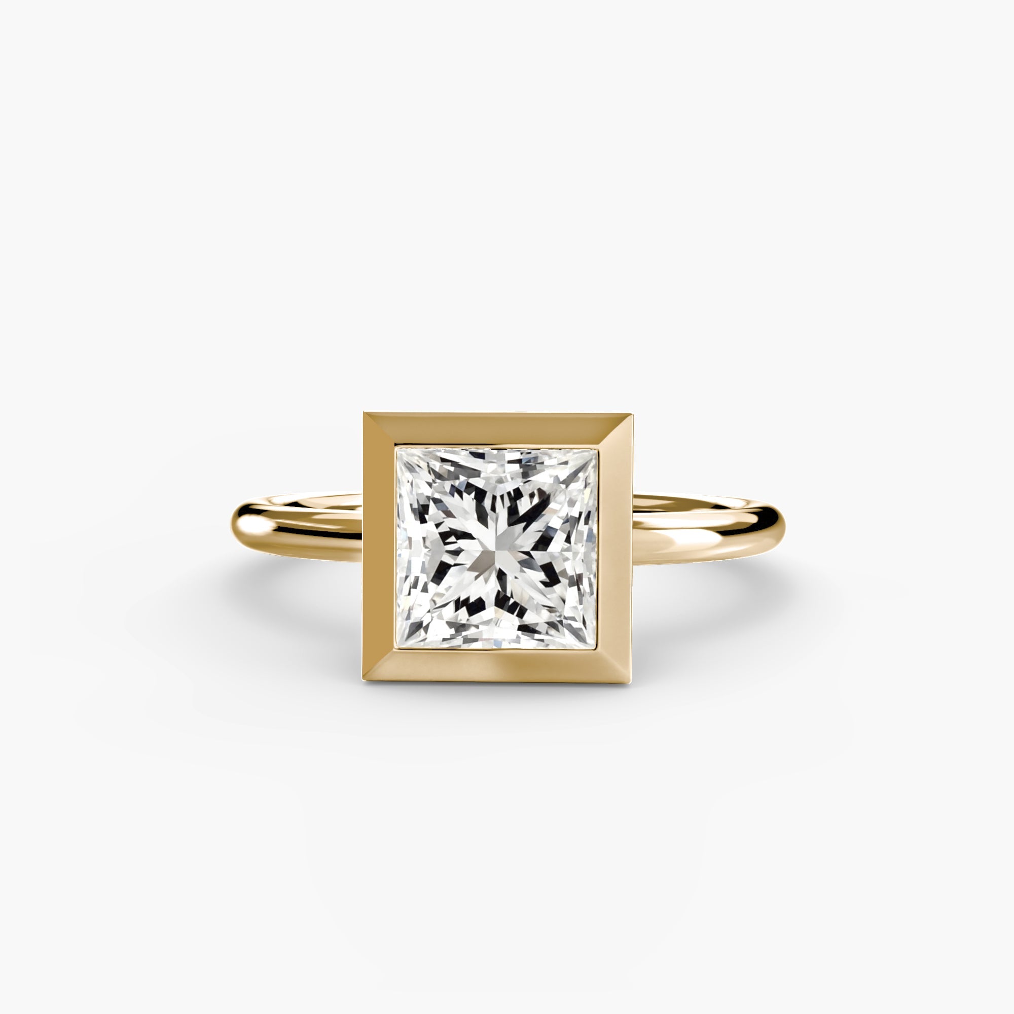 Gemstone ring in Gold – side view