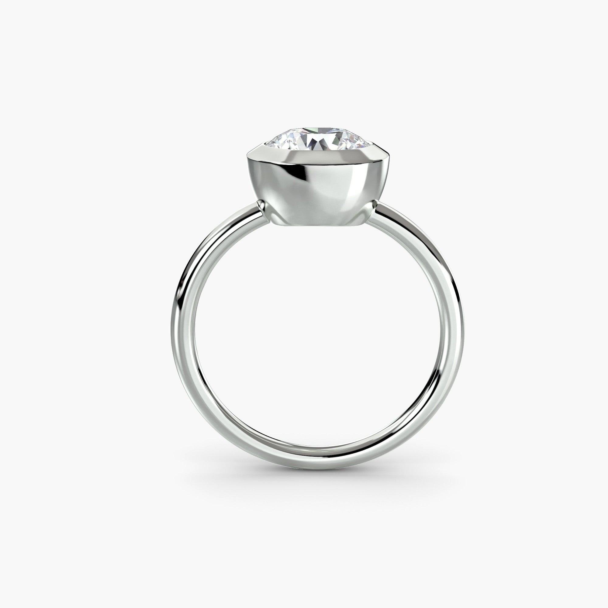 Gemstone Setting in Gold – front view