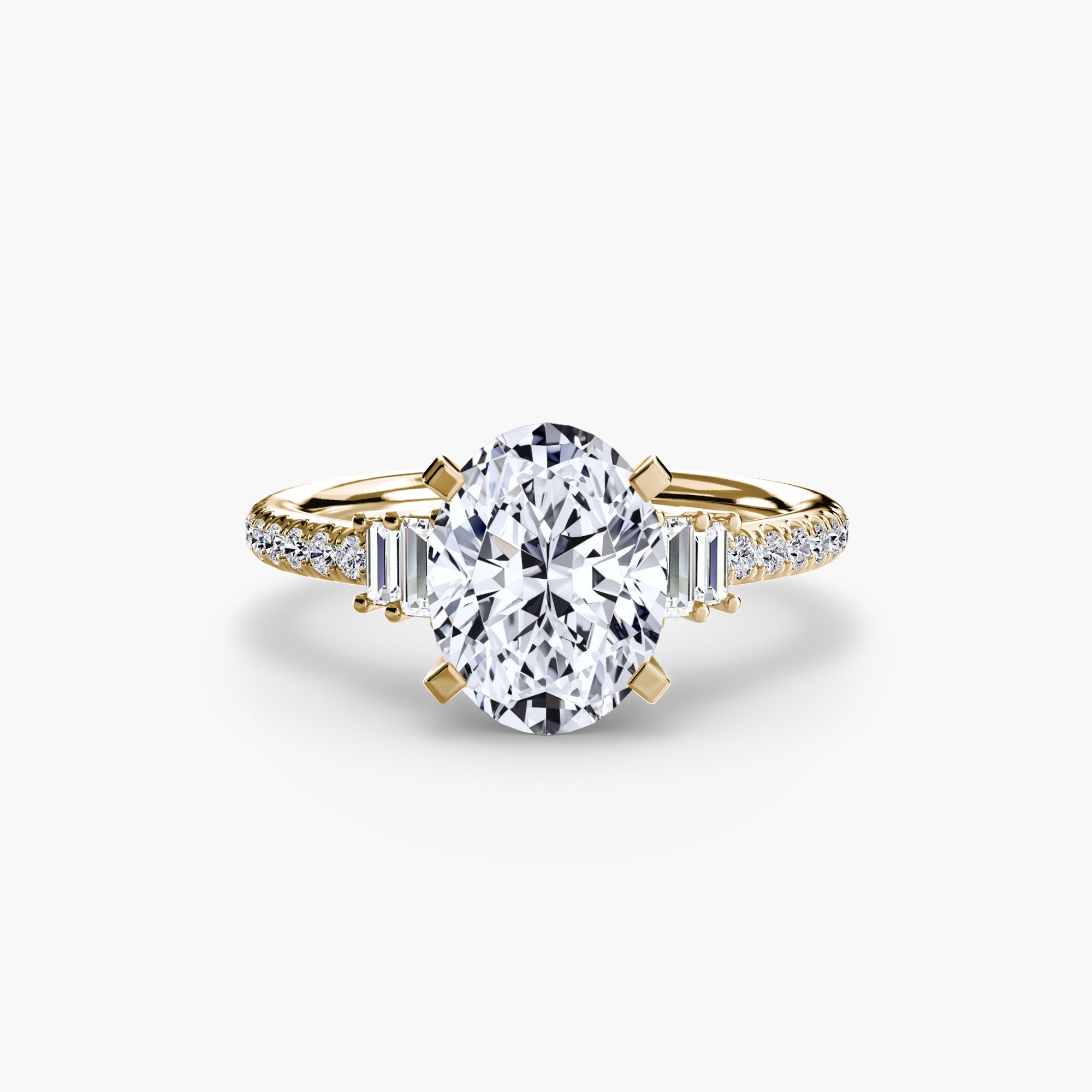 Earth-Mined Gemstone Setting ct Gold – profile view